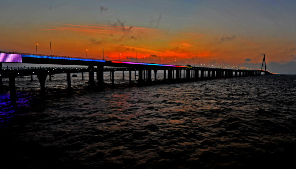 杭州灣跨海大橋夜景