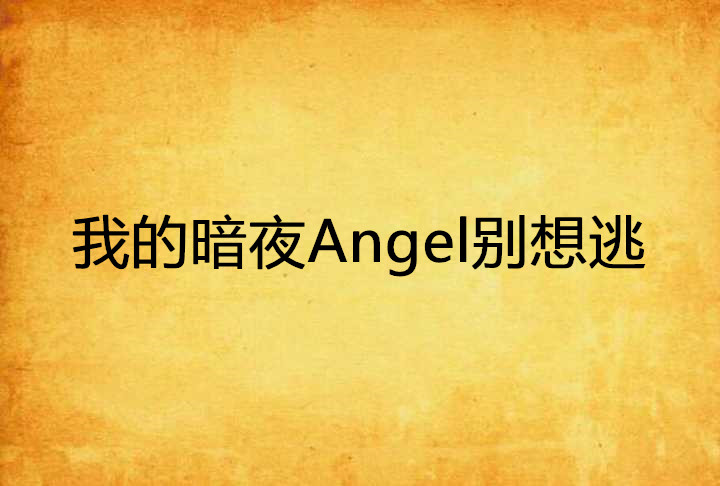 我的暗夜Angel別想逃