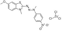 6-甲氧基-3-甲基-2-[3-甲基-3-（4-硝基苯基）-1-三嗪基]苯並噻唑翁三氯鋅酸鹽