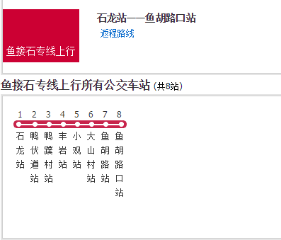 重慶公交魚接石專線