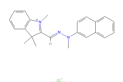 1,3,3-三甲基-2-[（甲基-2-萘基亞聯氨基）甲基]-3H-吲哚鎓氯化物