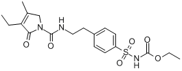 4-[2-（3-乙基-4-甲基-2-氧代-3-吡咯啉-1-甲醯胺基）乙基]-苯磺醯基氨基甲酸乙酯