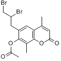 7-乙醯氧基-6-（2,3-二溴丙基）-4,8-二甲基香豆素