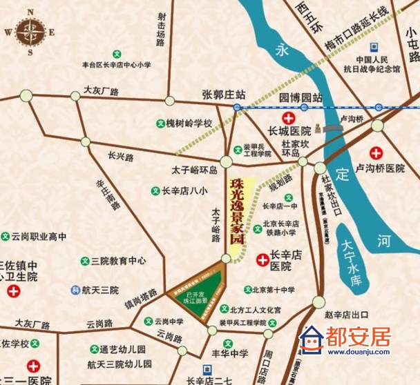 珠光逸景家園交通圖