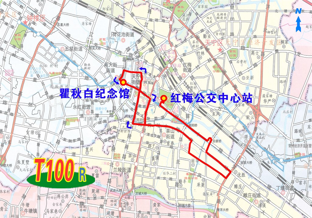 常州公交T100路