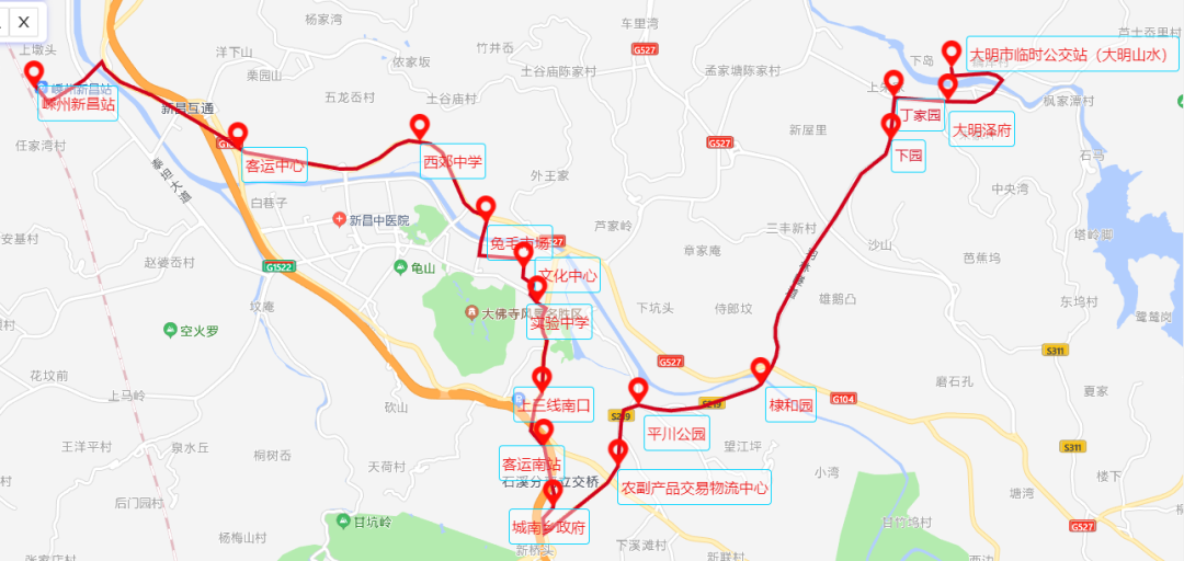 新昌公交G3路