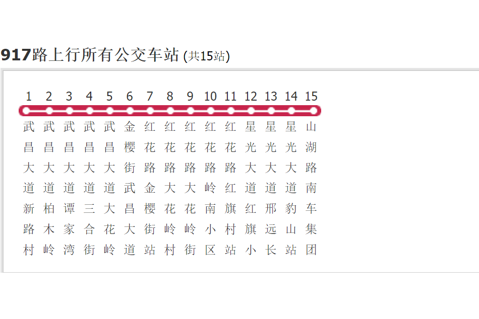 武漢公交917路