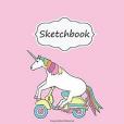 Sketchbook - Cutie Unicorn: 100+ Pages of 7\x22 X 10\x22 Blank Paper for Drawing, Doodling or Sketching - Sketchbooks