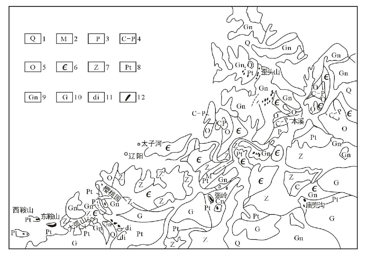 鞍山—本溪地區地質略圖