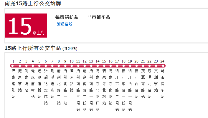 南充公交15路