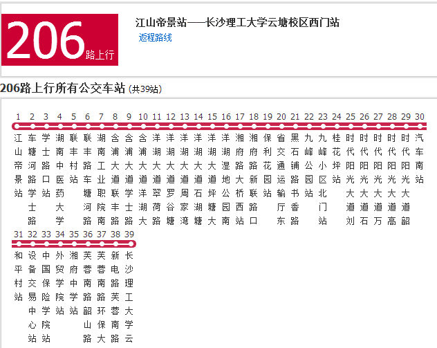 長沙公交206路