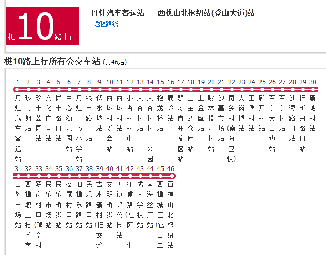 佛山公交樵10路