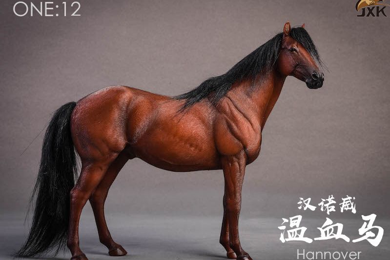 JxK.Studio 德國漢諾瓦溫血馬靜態動物坐騎1:12模型