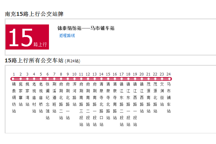 南充公交15路