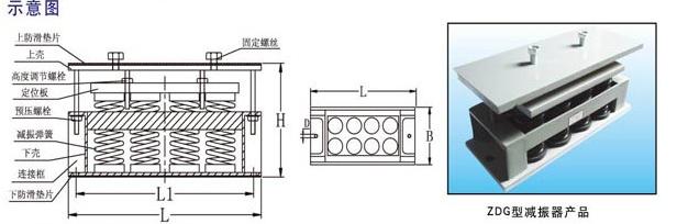 ZDG型可調式阻尼彈簧減振器圖