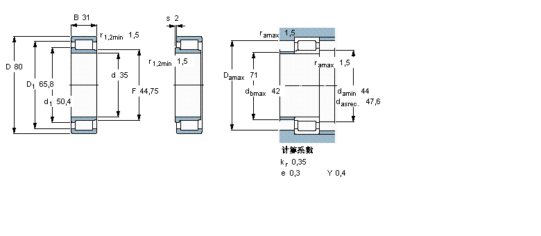 SKF NJG2307VH軸承