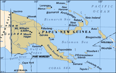 巴布紐幾內亞獨立國位置