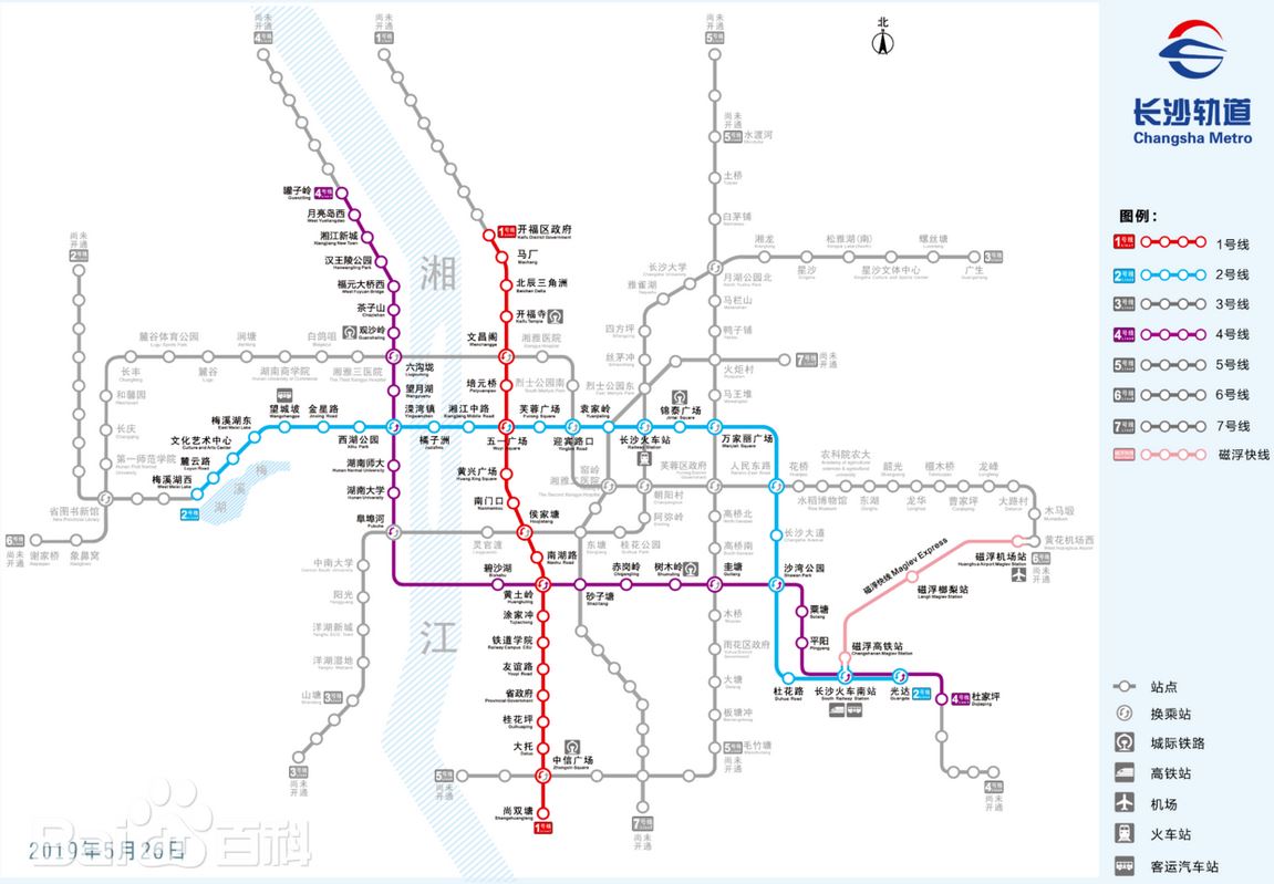 長沙捷運線路圖