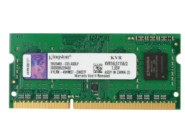 金士頓低電壓版 2GB DDR3 1600(KVR16LS11S6/2)