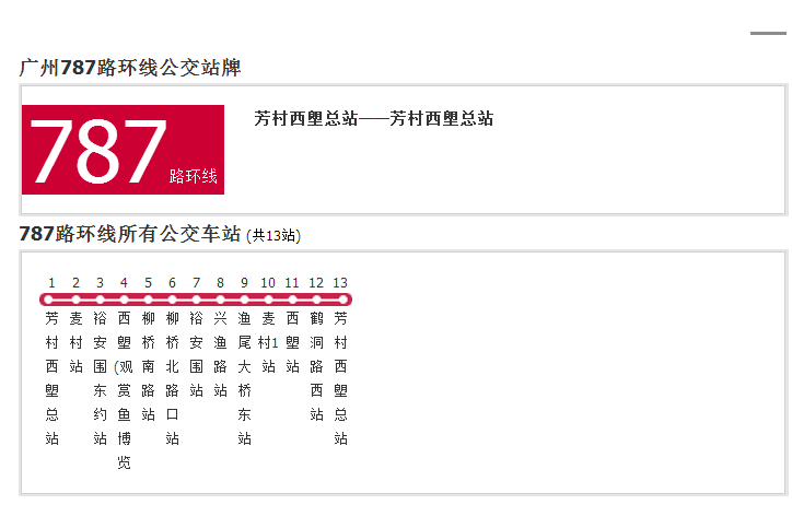 廣州公交787路環線