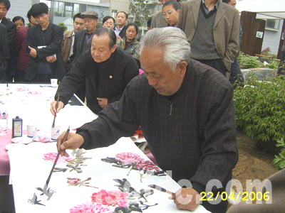 蕭雨亭先生現場作畫