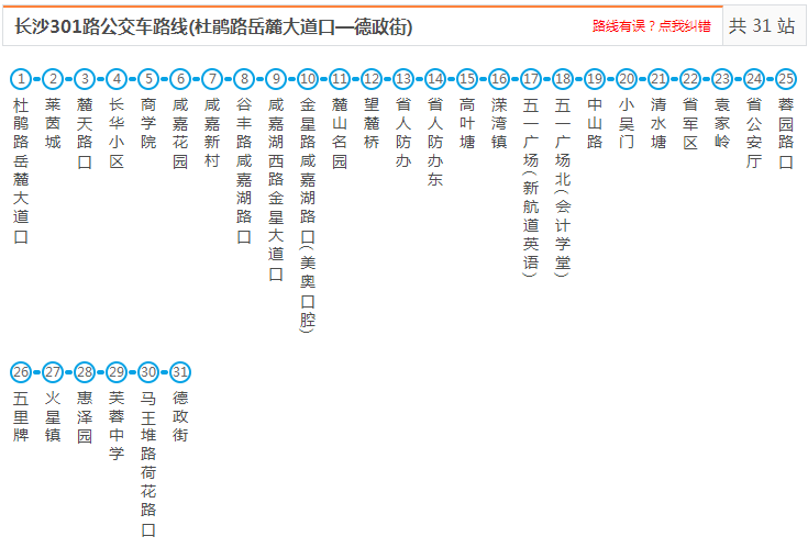 長沙公交301路