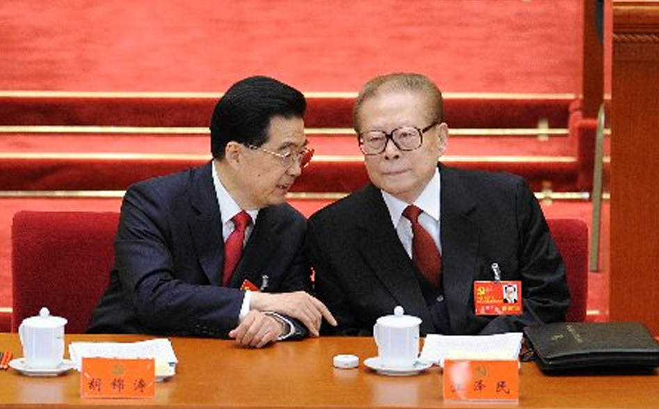 胡錦濤與江澤民談論三個自信