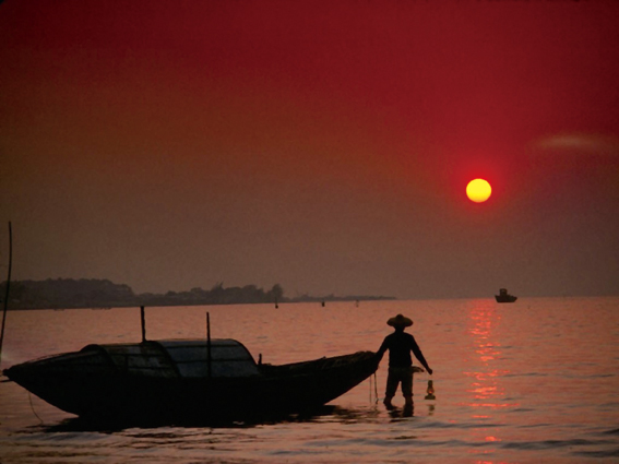 顯崗水庫夕陽