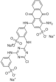 1-氨基-4-[[3-[[4-氯-6-[（3-磺苯基）氨基]-1,3,5-三嗪-2-基]氨基]-4-磺苯基]氨基]-9,10-二氫-9,10-二氧代-2-