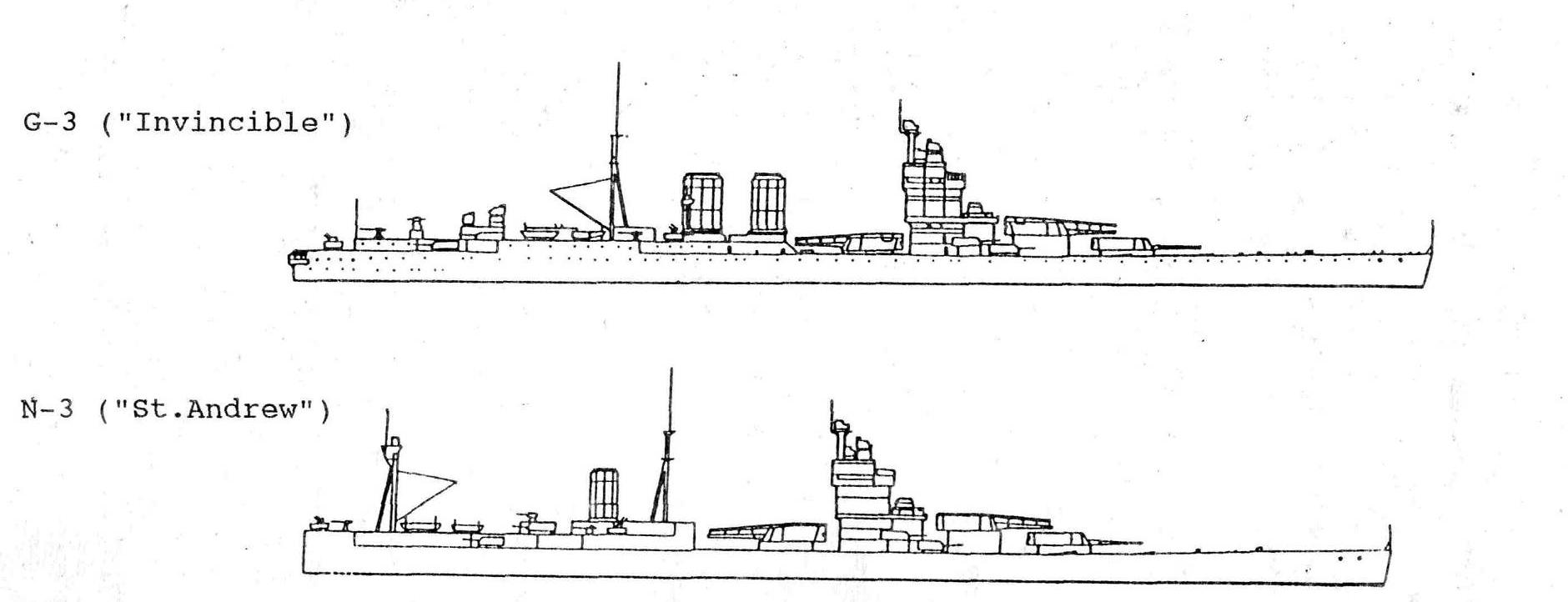 N3級戰列艦線圖