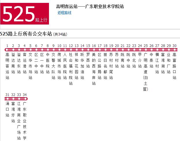 佛山公交525路