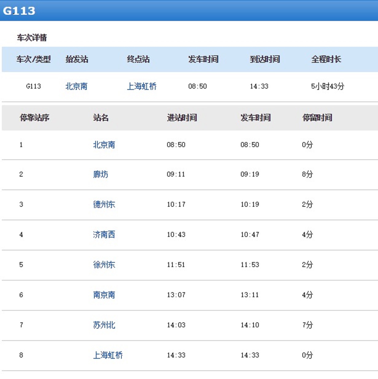 G113次列車