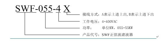 正弦波濾波器型號定義