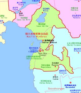 棉蘭老穆斯林自治區 馬京達瑙省 地圖