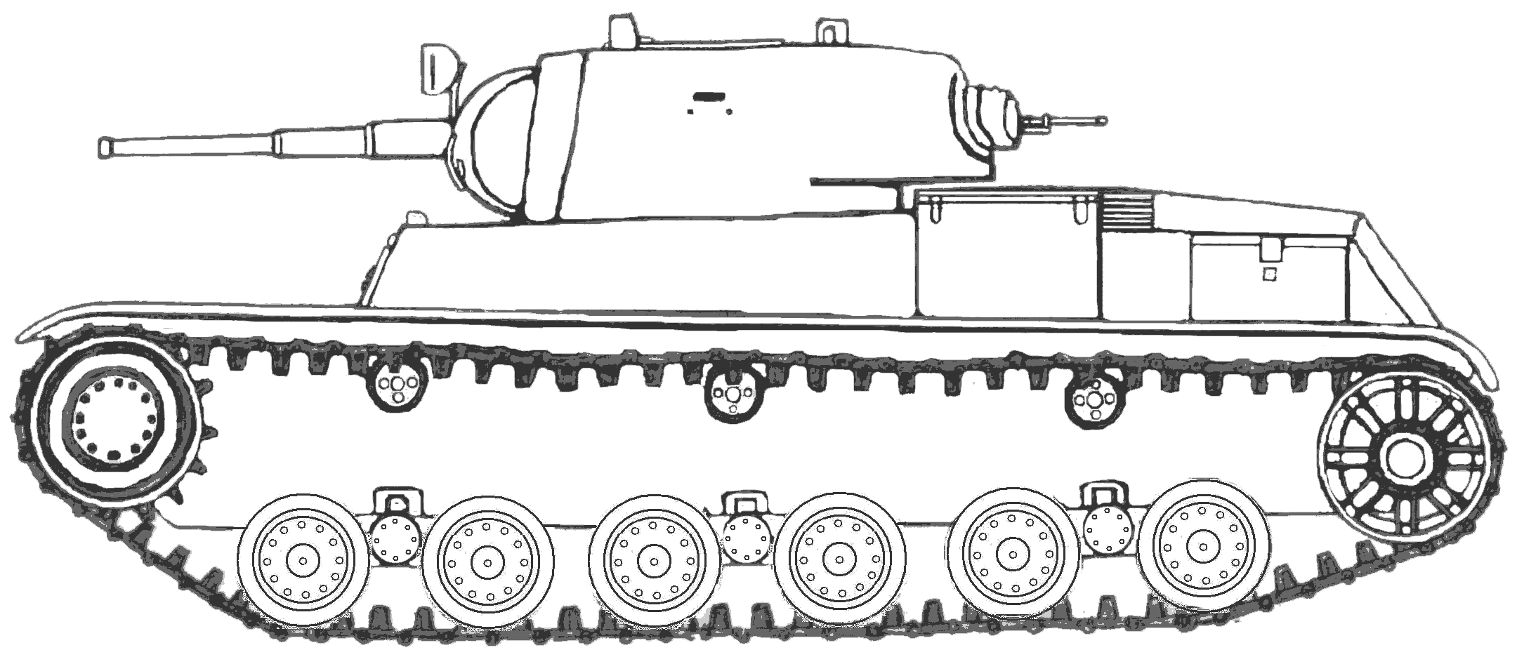 T-46-5坦克側視圖