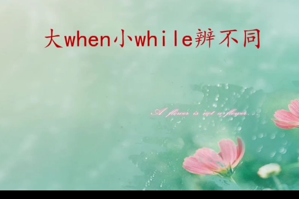 大when小while辨不同