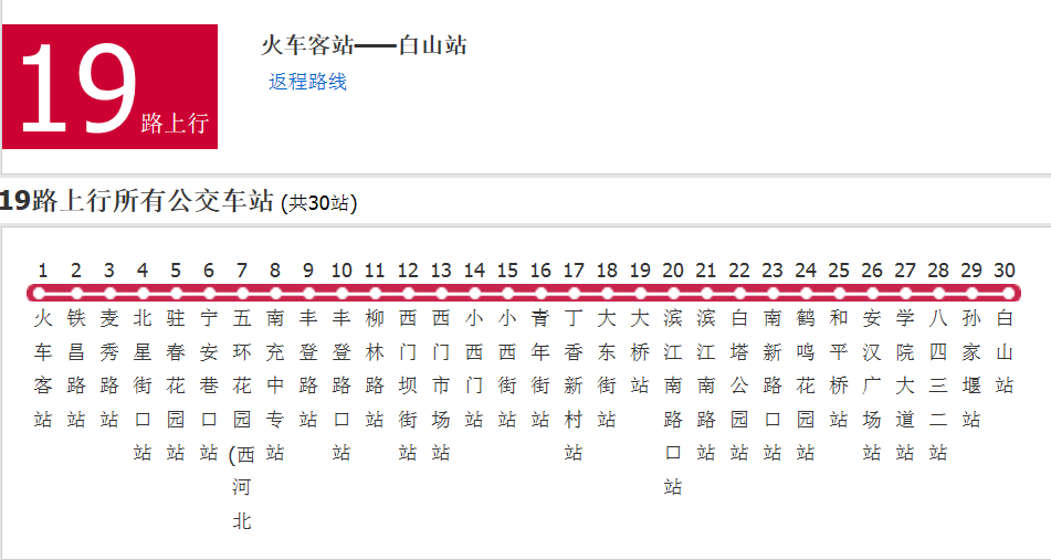 南充公交19路