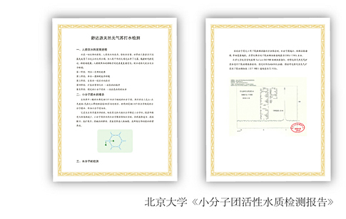 小分子團活性水質檢測報告