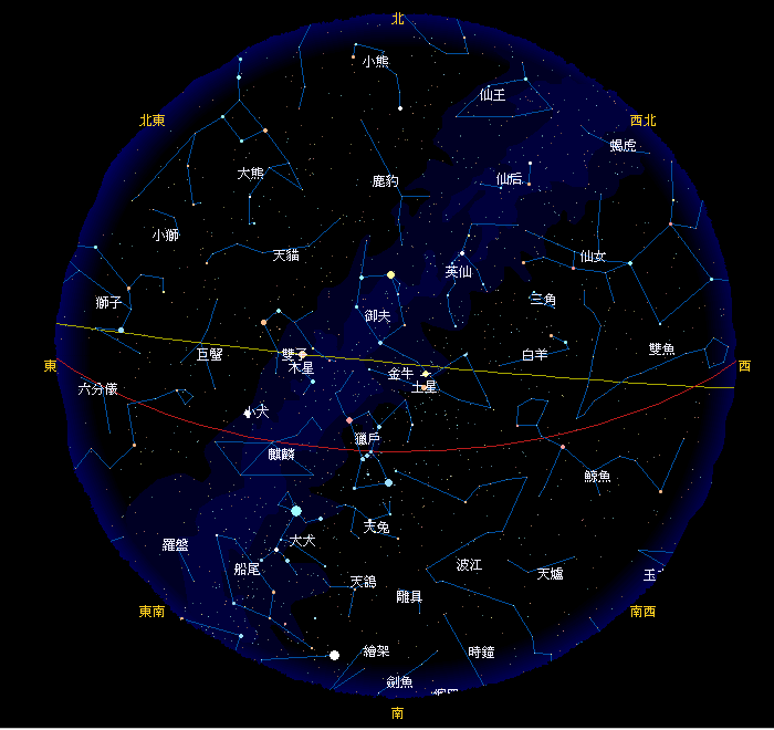 冬季星空圖