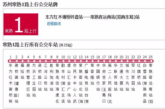 常熟公交1路