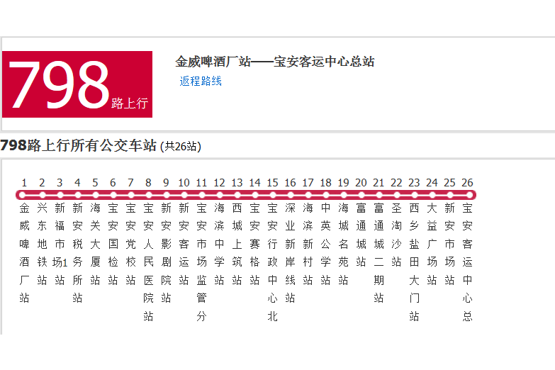 深圳公交798路