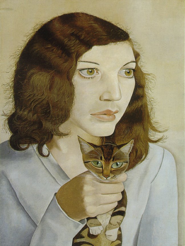 girl with a kitten