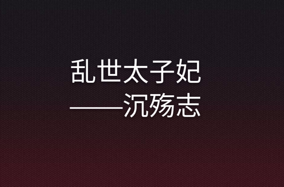 亂世太子妃——沉殤志