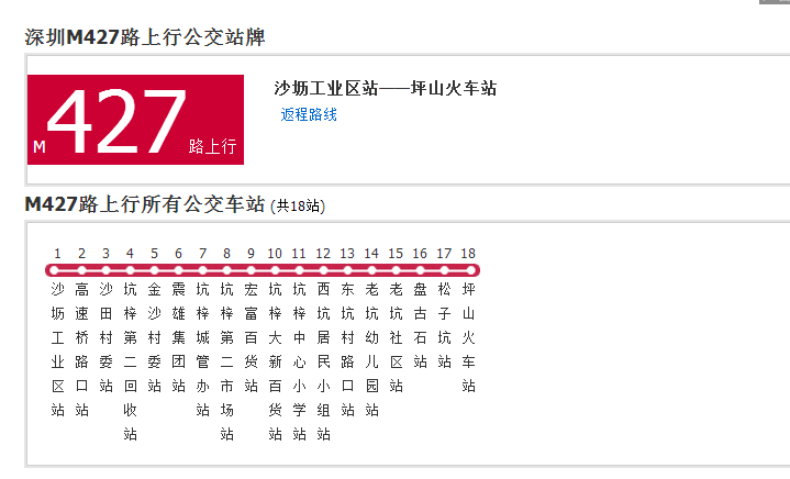 深圳公交M427路