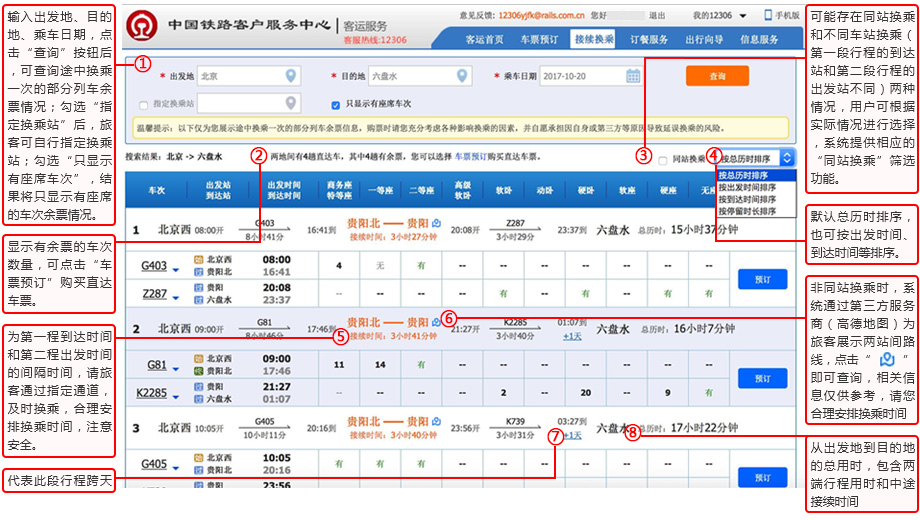 接續換乘和選座功能使用說明