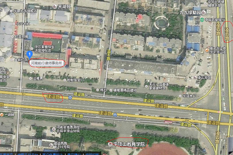 河南前行律師事務所衛星雲圖地點指示