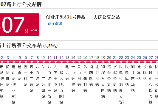 大慶公交307路