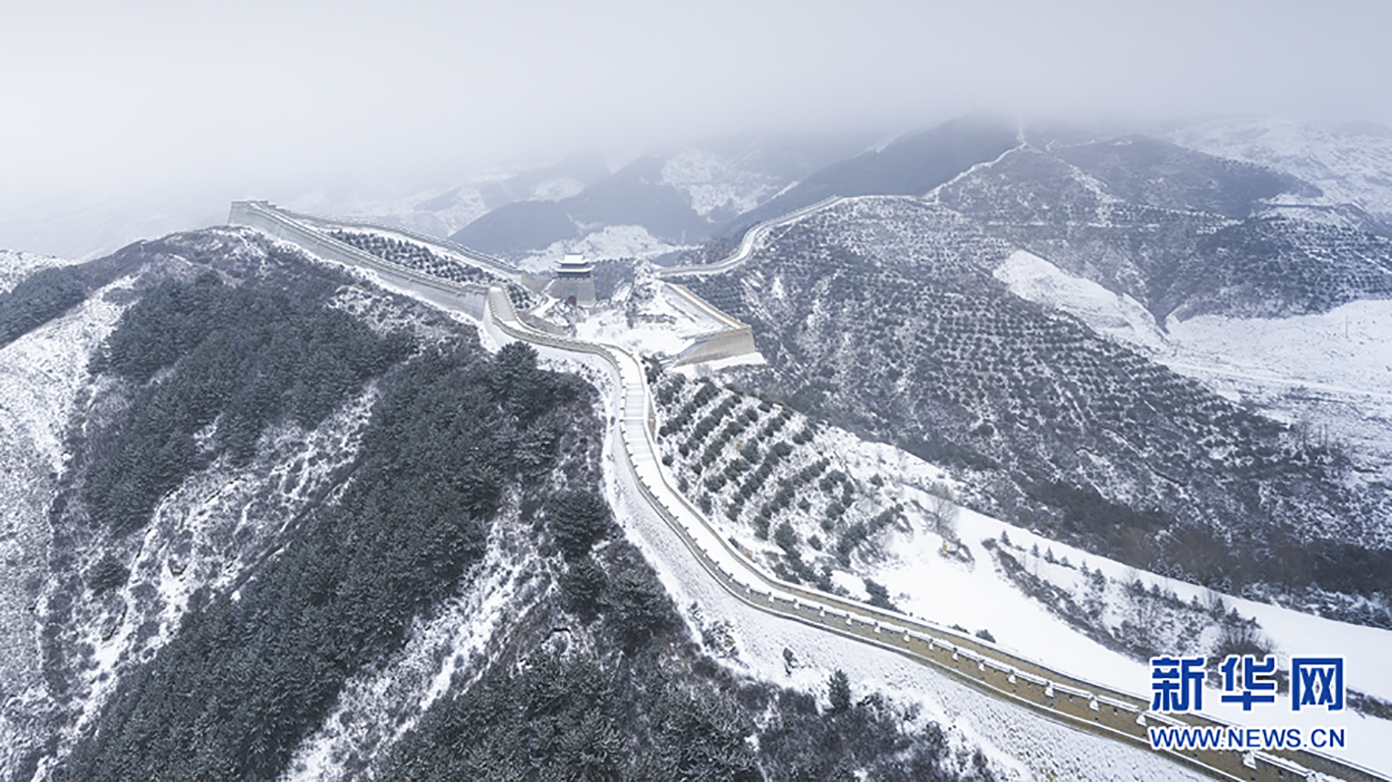 山西大同雪後平型關