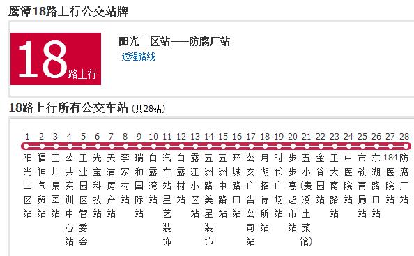 鷹潭公交18路