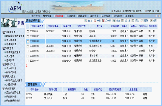 農業企業購銷存及物流配送系統